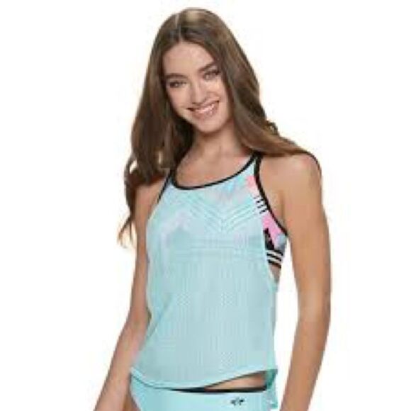 New Junior ZX Sport Mock-Layer Tankini Top - Picture 1 of 3